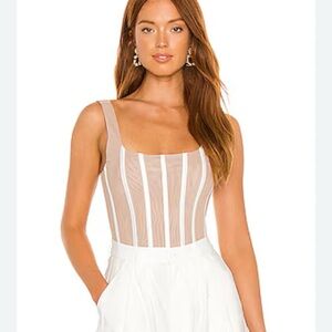 MISHA Elegant Beige Sleeveless Top